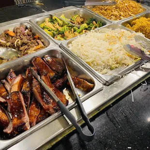 Ribs, lo main, Mei Fun, Fried Rice.