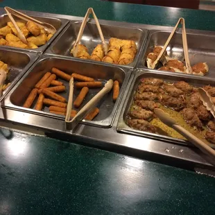 a variety of food items