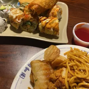 food, fish and chips