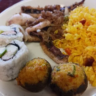 A plate from the buffet.