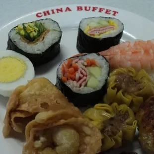 They have 4 kinds of sushi.