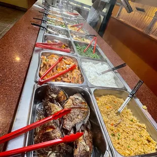 a variety of food being prepared