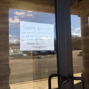 New price as of April 1-2019