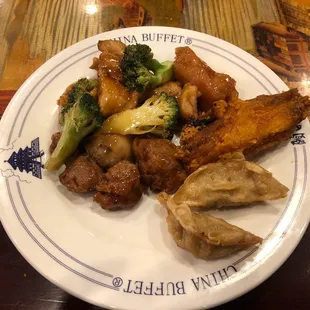 a plate of food on a table