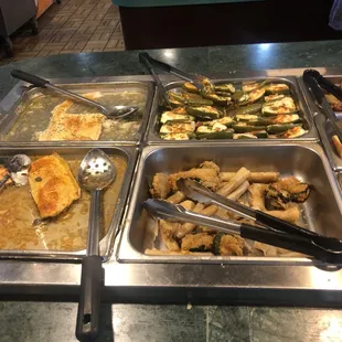 chicken wings and fried chicken, interior