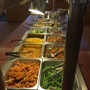 a variety of dishes of food