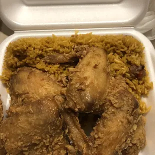 Chicken Wing w/ Pork fried rice