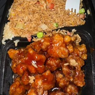 C13. General Tso's Chicken Combination Platter