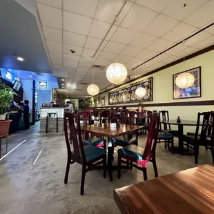 the interior of a chinese restaurant