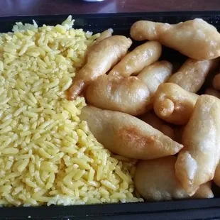 Sweet and Sour Chicken with Fried Rice