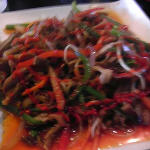 Stir fry boneless duck!