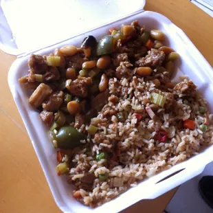 that&apos;s supposedly kung pao chicken...