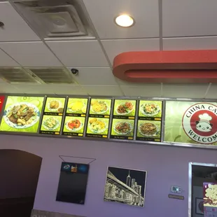 the menus of the restaurant