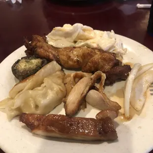 a plate of food on a table