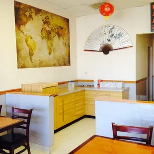 the interior of a chinese restaurant