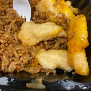 C13. Honey Chicken Combo Platter
