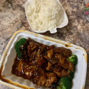 General Tsos Tofu (I already ate some haha). Super good!! Love this place!