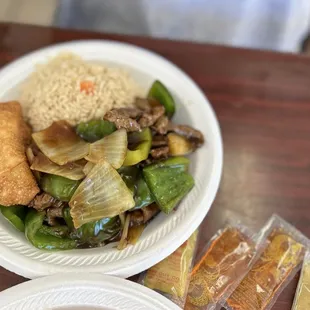 Beef and L7. Pepper Steak with Onion Lunch Speical