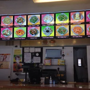 the menus of a chinese restaurant