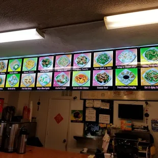 the menus of a chinese restaurant