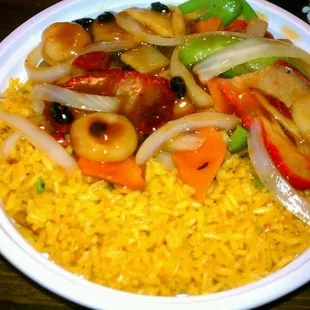 Pork with black bean sauce! Mmmm... Yummy