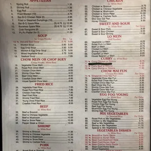 sushi and sashimi, menu