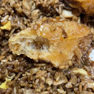 a close up of a plate of food