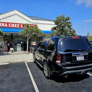 Entrance to some fast food.