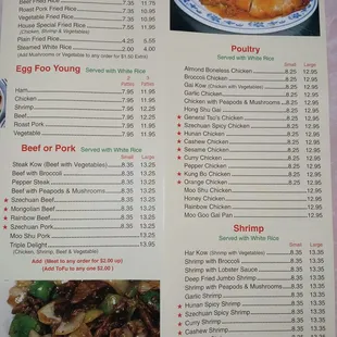 Menu as of 10/2023