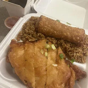 Almond boneless chicken lunch