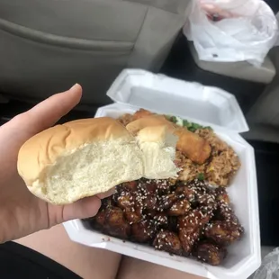 school lunch lookin' bread roll