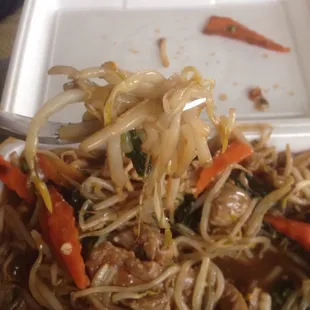 Triple Crown "with chow Mein"... Notice it's all bean sprouts drenched in a soupy sauce and no noodles.