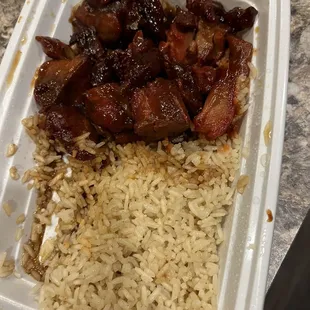 Bourbon chicken and rice
