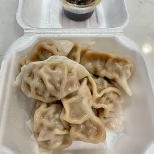 8 Piece Steamed Dumplings was good. Love the small wrinkly sack look too!