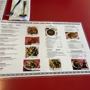 ramen and noodles, menu