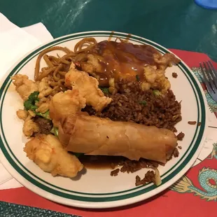 a plate of food on a table
