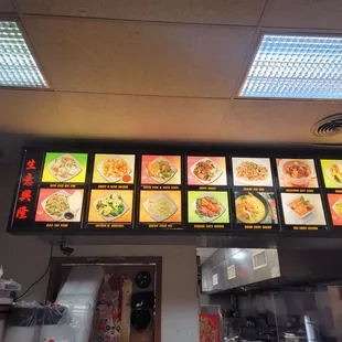 the menus of a chinese restaurant