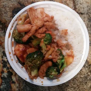 Chicken with Broccoli.