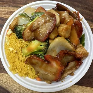 Roast pork with vegetables