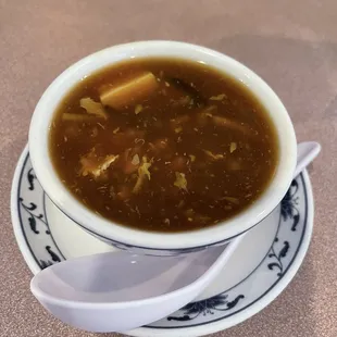 Hot and sour soup that comes with the lunch special