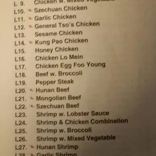 Lunch Specials $6.50