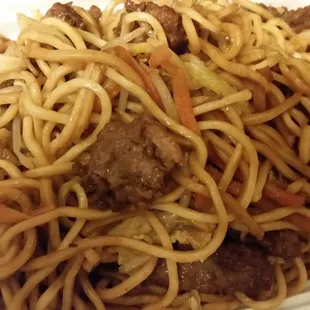 Beef Lo Mein (they add lots of beef)