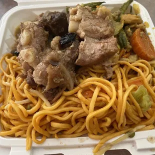 Pork Spare Ribs in Black Bean Sauce, Curry Chicken, Chow Mein