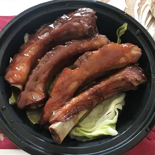 BBQ pork spare ribs $5.95