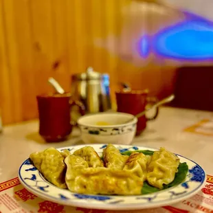 Potstickers and tea