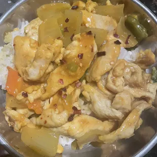 I added the red pepper to the Chicken Curry- delicious dish