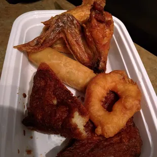 The appetizer sampler, eat at your own risk. :(