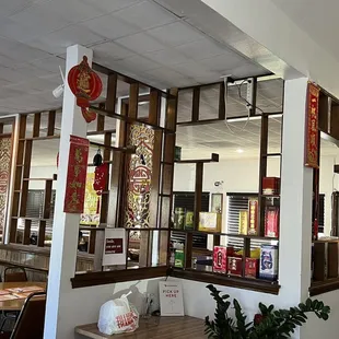 The indoor dining area