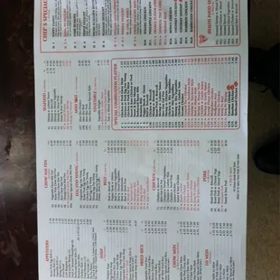 Menu (July 2014)