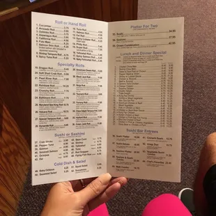 I always try to search the sushi menu online but come up blank, so I'm selfishly taking this for me - but you can use it too :)